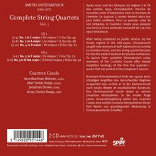SHOSTAKOVICH COMPLETE STRING QUARTETS VOL. 1