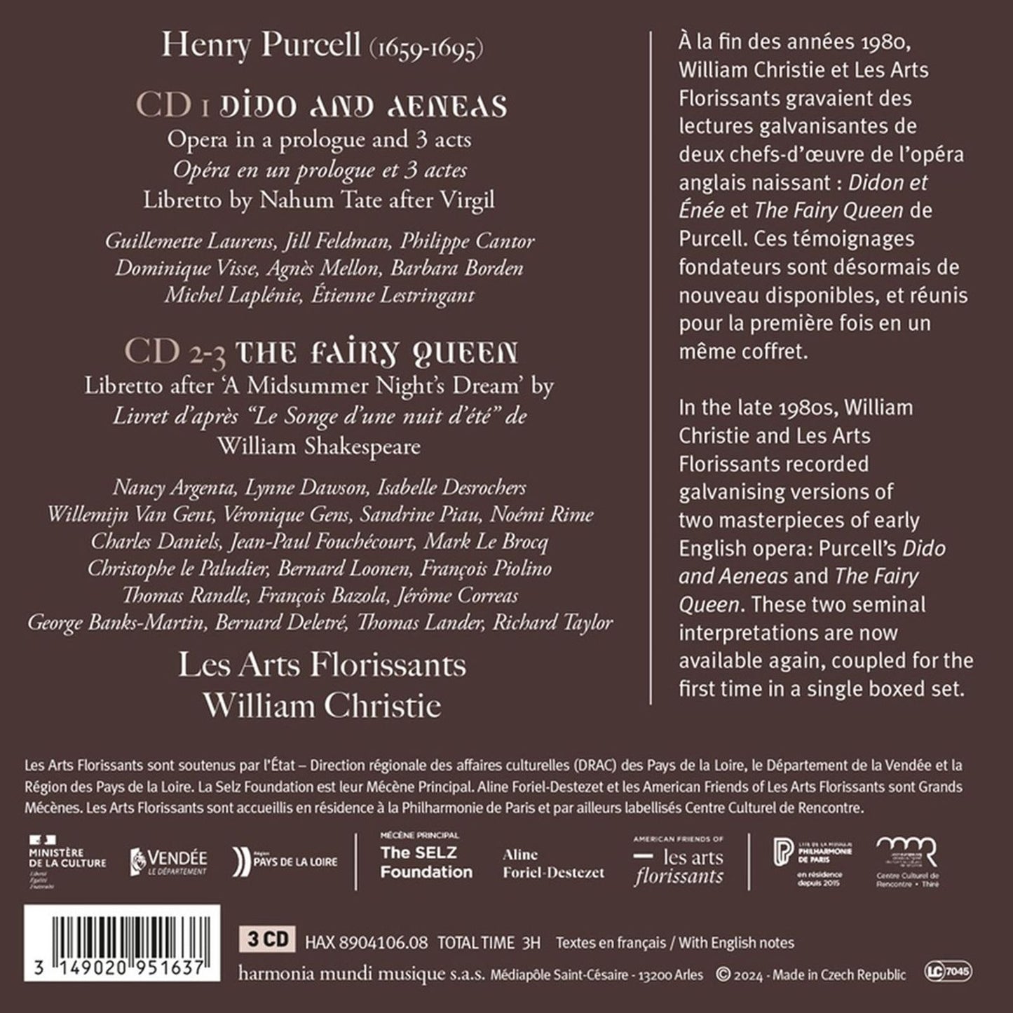PURCELL: DIDO & AENEAS FAIRY QUEEN