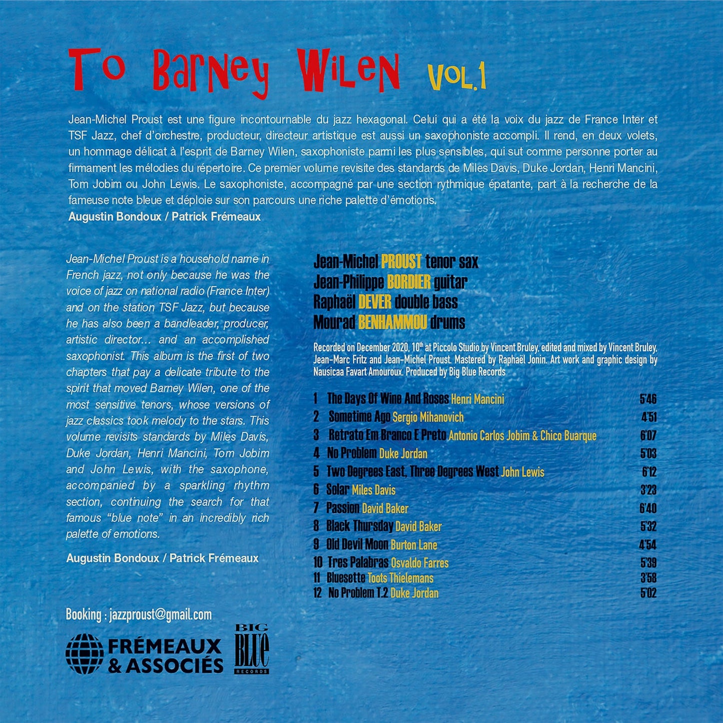 To Barney Wilen, Vol. 1