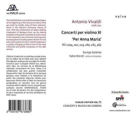 Vivaldi: Concerti per violino XI