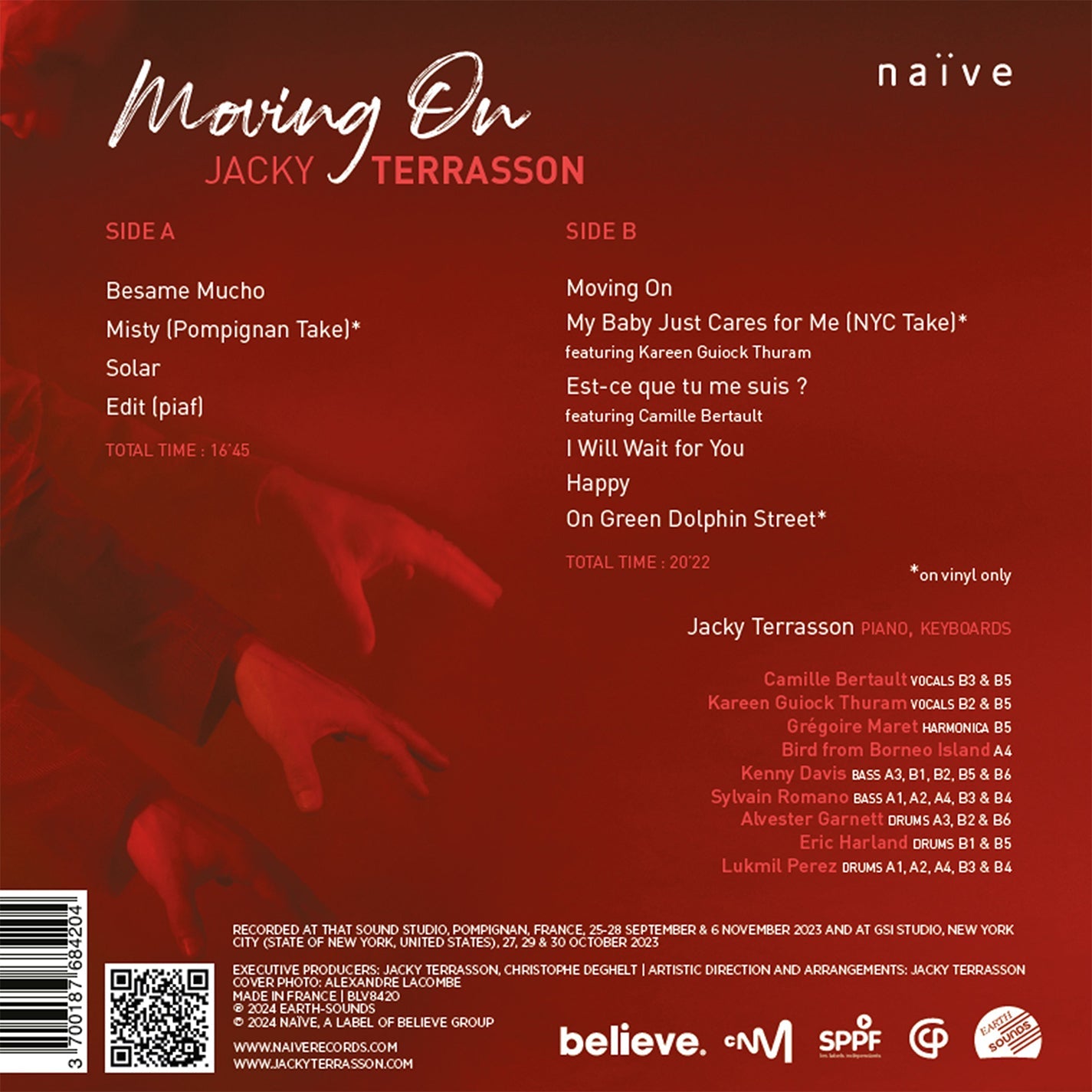 Moving On  Jacky Terrasson, Kareen Guiock Thuram, Camille Bertault, Gregoire Maret, Billy Hart, Eric Harland, S