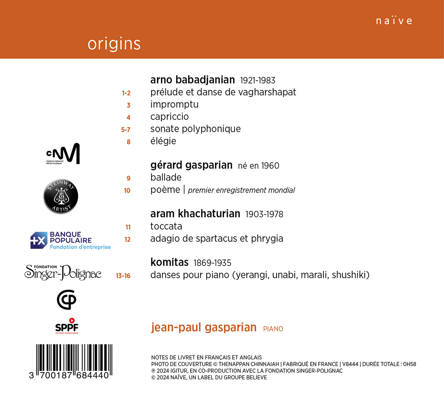 Babadjanian, Gasparian, Khachaturian & Komitas: Origins