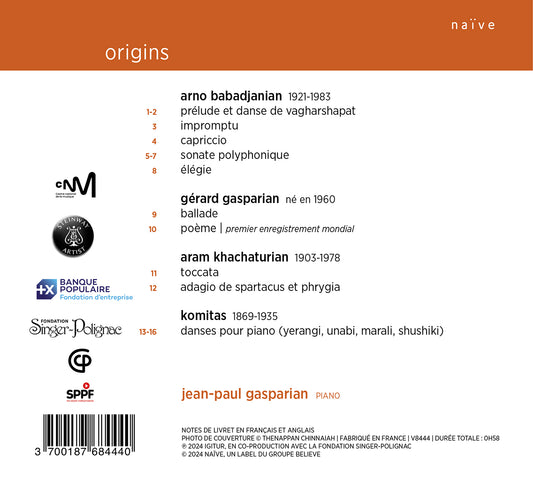 Babadjanian, Gasparian, Khachaturian & Komitas: Origins