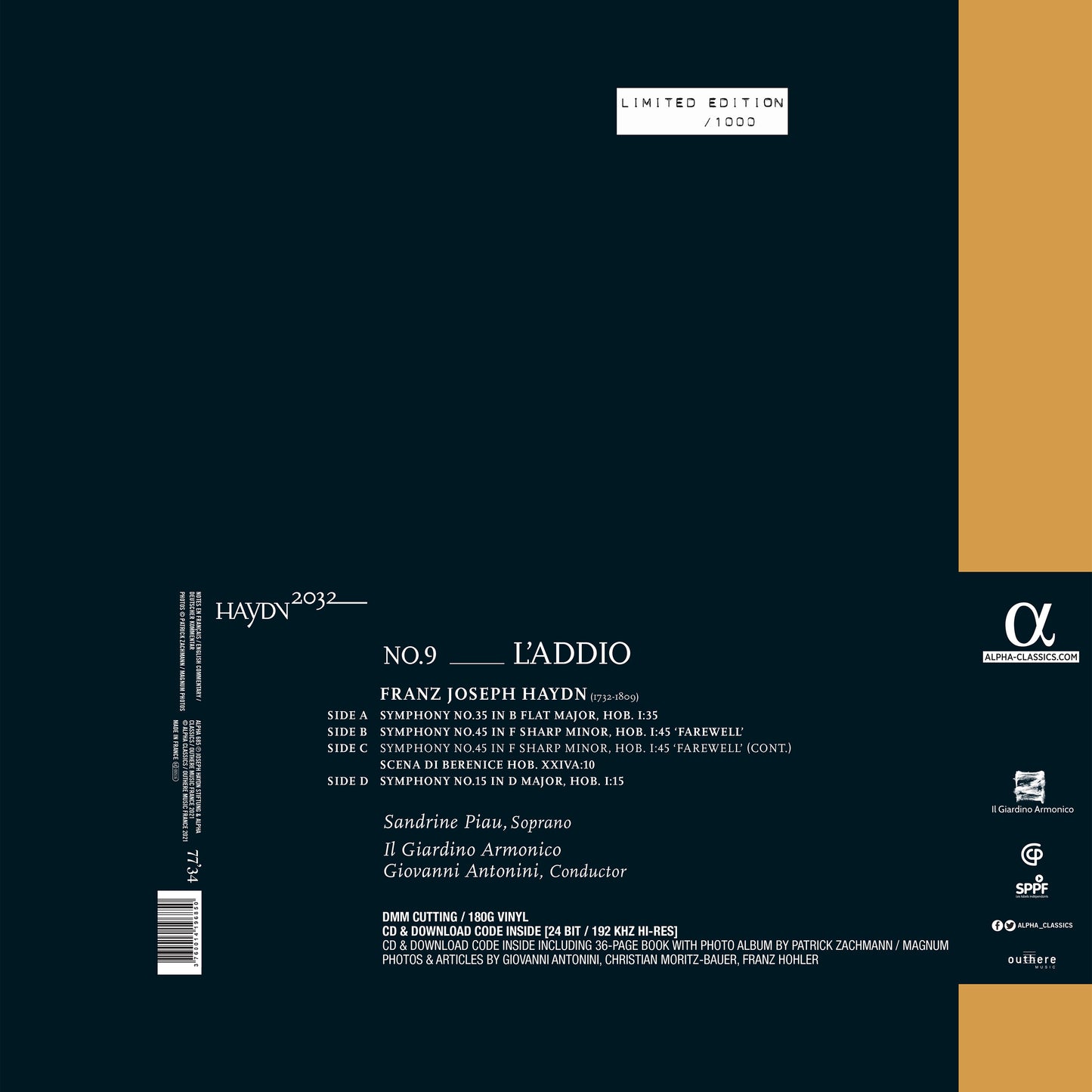 V9: Haydn 2032 - L'addio (LP)