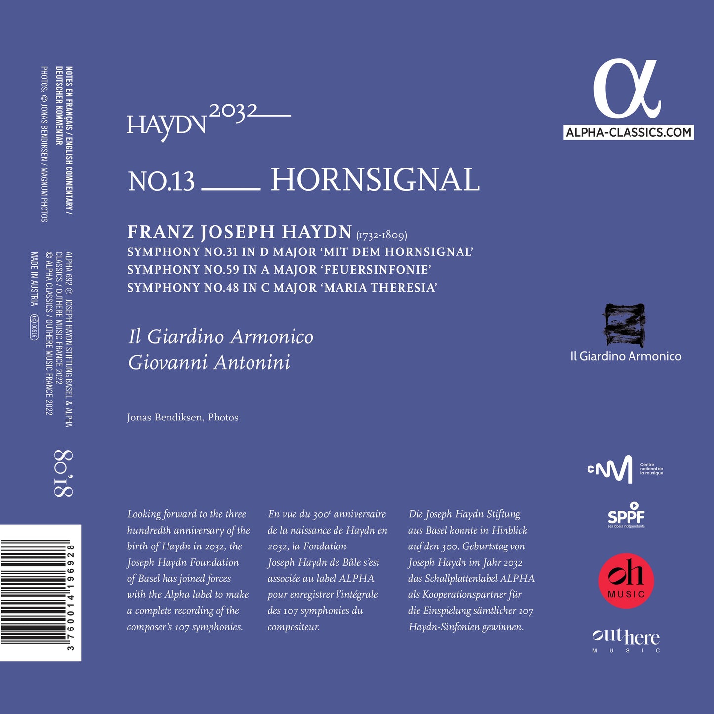 Haydn 2032, Vol. 13 - Horn Signal