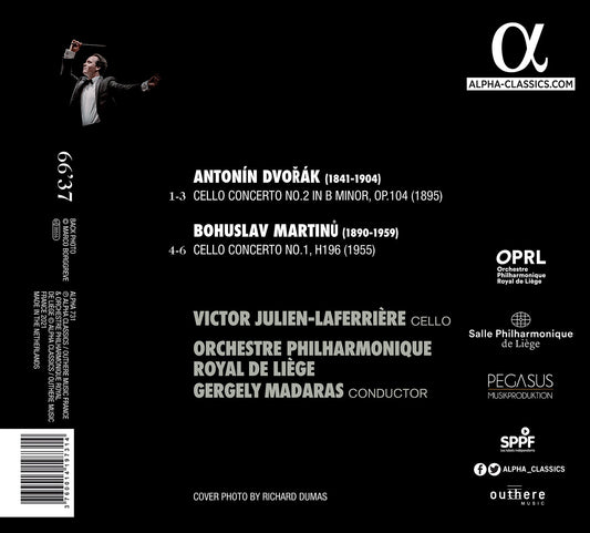 Dvorák - Martinu: Cello Concertos  Julien-Laferriere, Orchestre Philharmonique Royal De Liege, Madaras