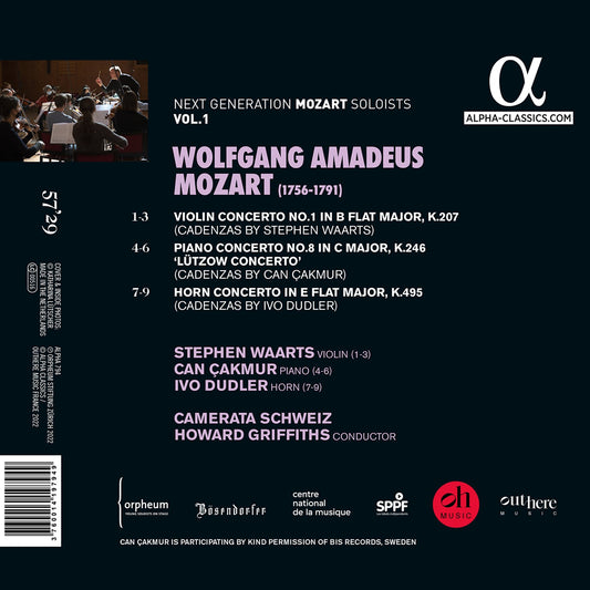 Mozart: Violin Concerto No. 1, Kv. 207; Piano Concerto No. 8