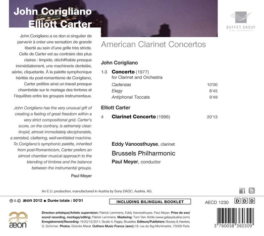 Corigliano & Carter: American Clarinet Concertos