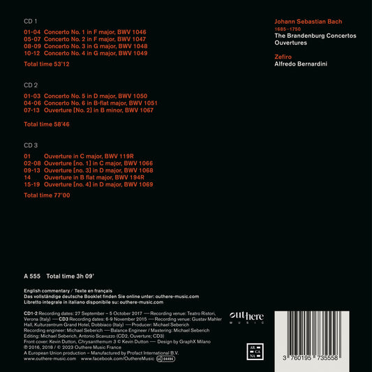 J.S. Bach: The Brandenburg Concertos - Ouvertures  Zefiro, Alfredo Bernardini