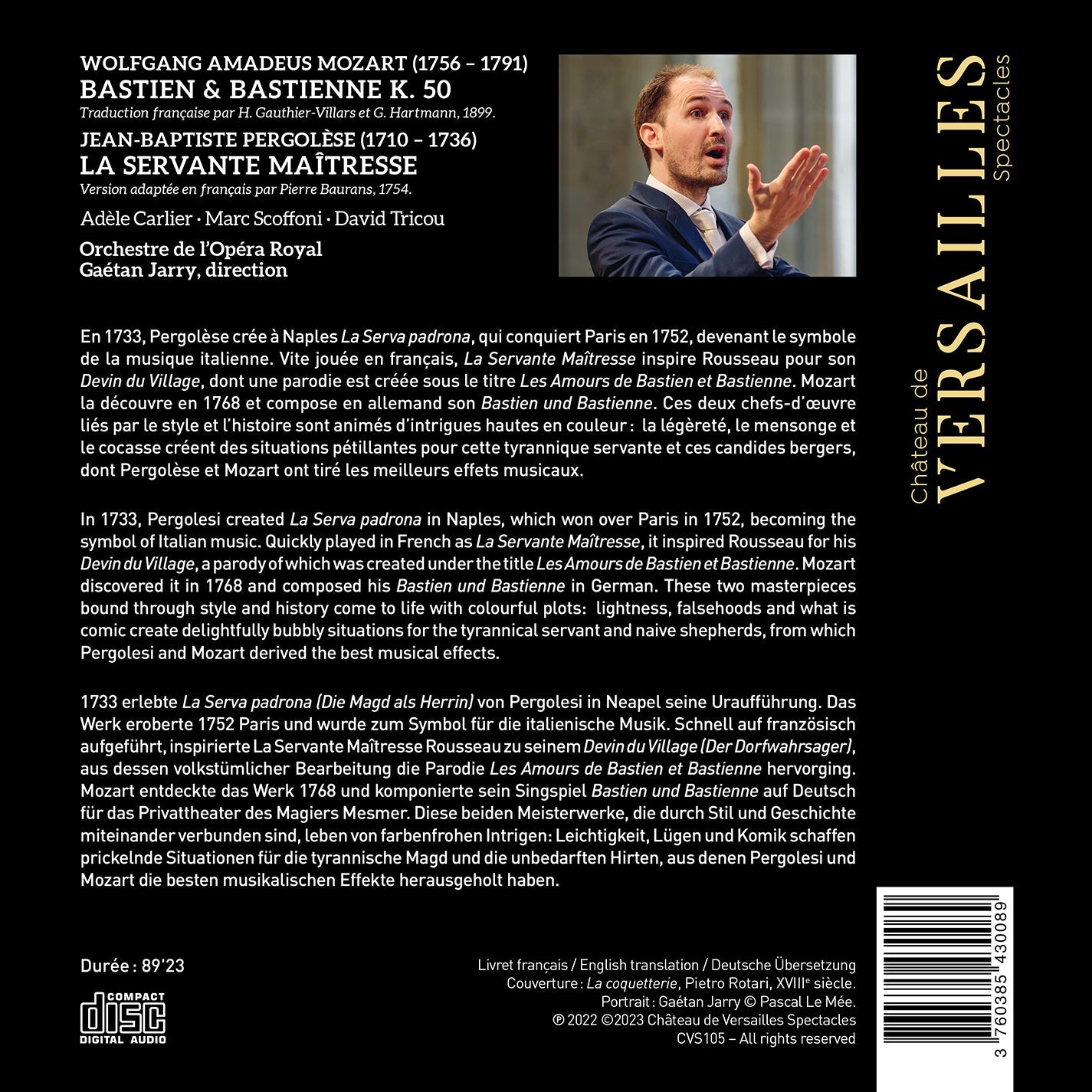 Mozart: Bastien et Bastienne; Pergolese: La Servante Maitres