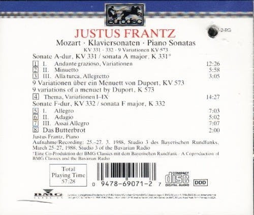 MOZART: PIANO SONATAS KV 331-3