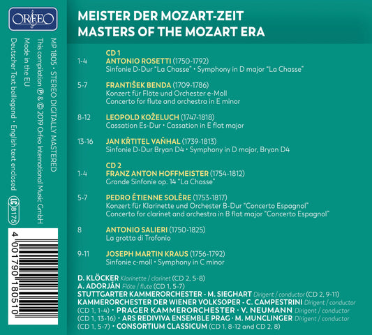 MASTERS OF THE MOZART ERA