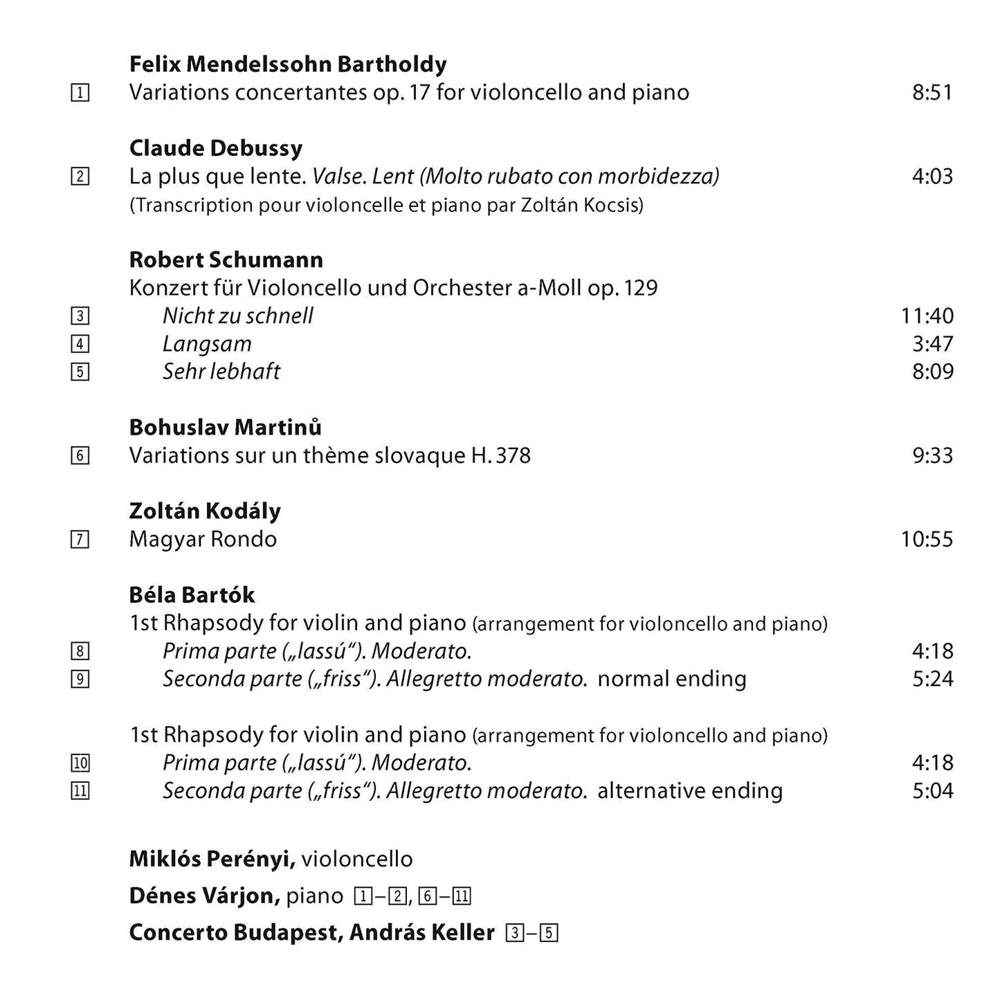 Summary, Vol. 2 - Miklos Perenyi