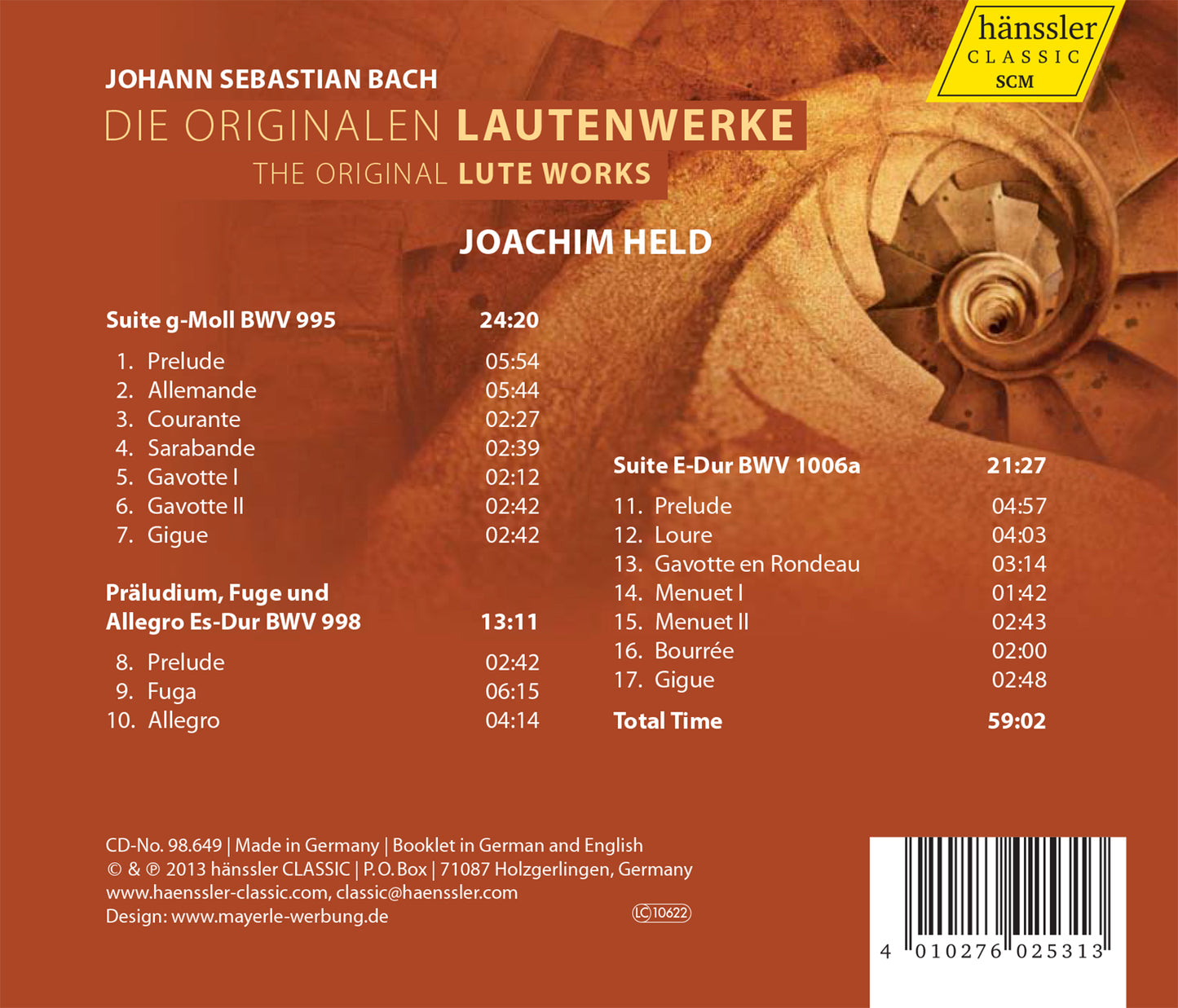 J.S. Bach: The Original Lute Works / Held