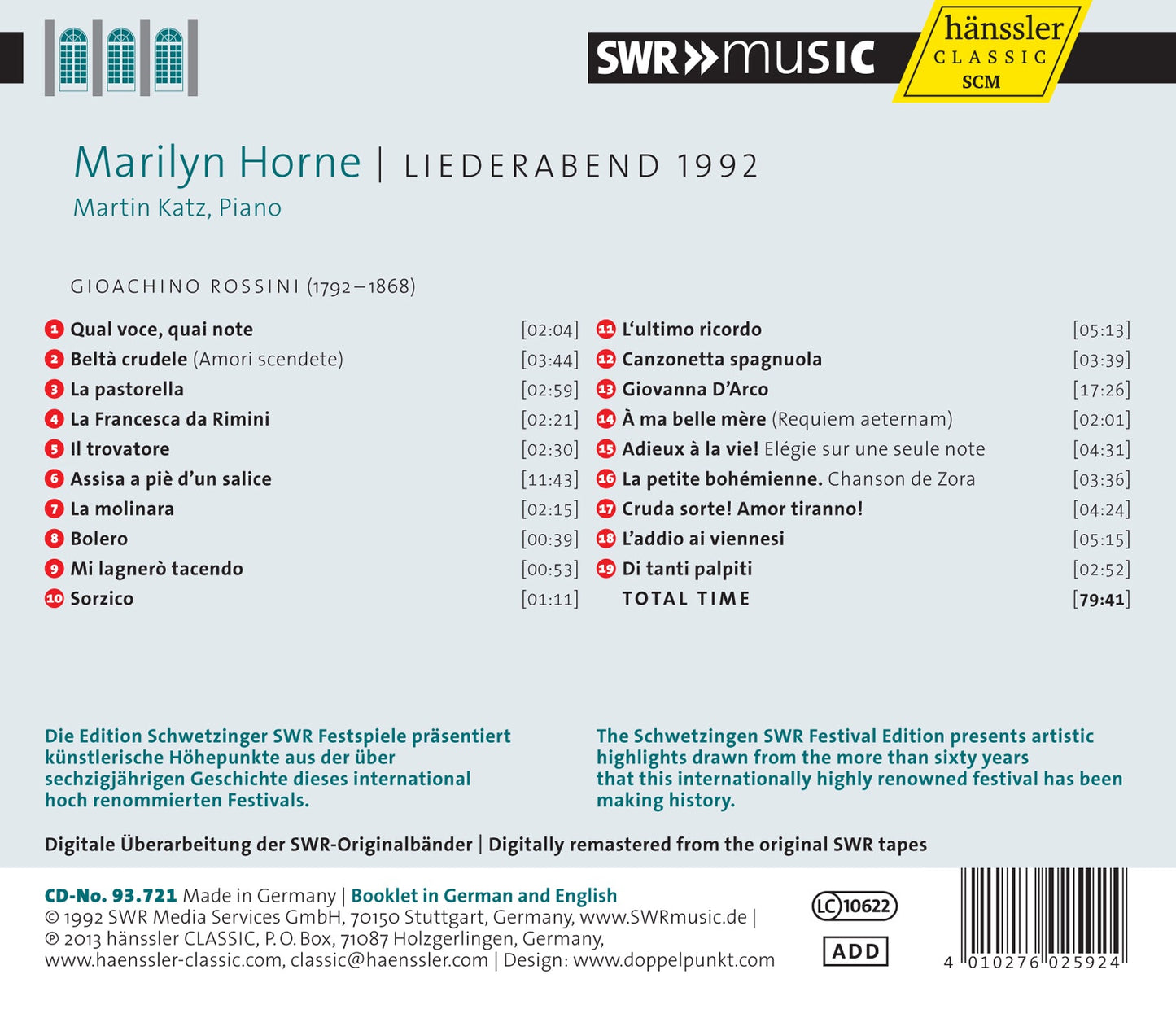 Liederabend 1992