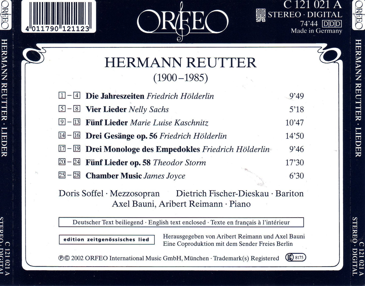Reutter: Lieder