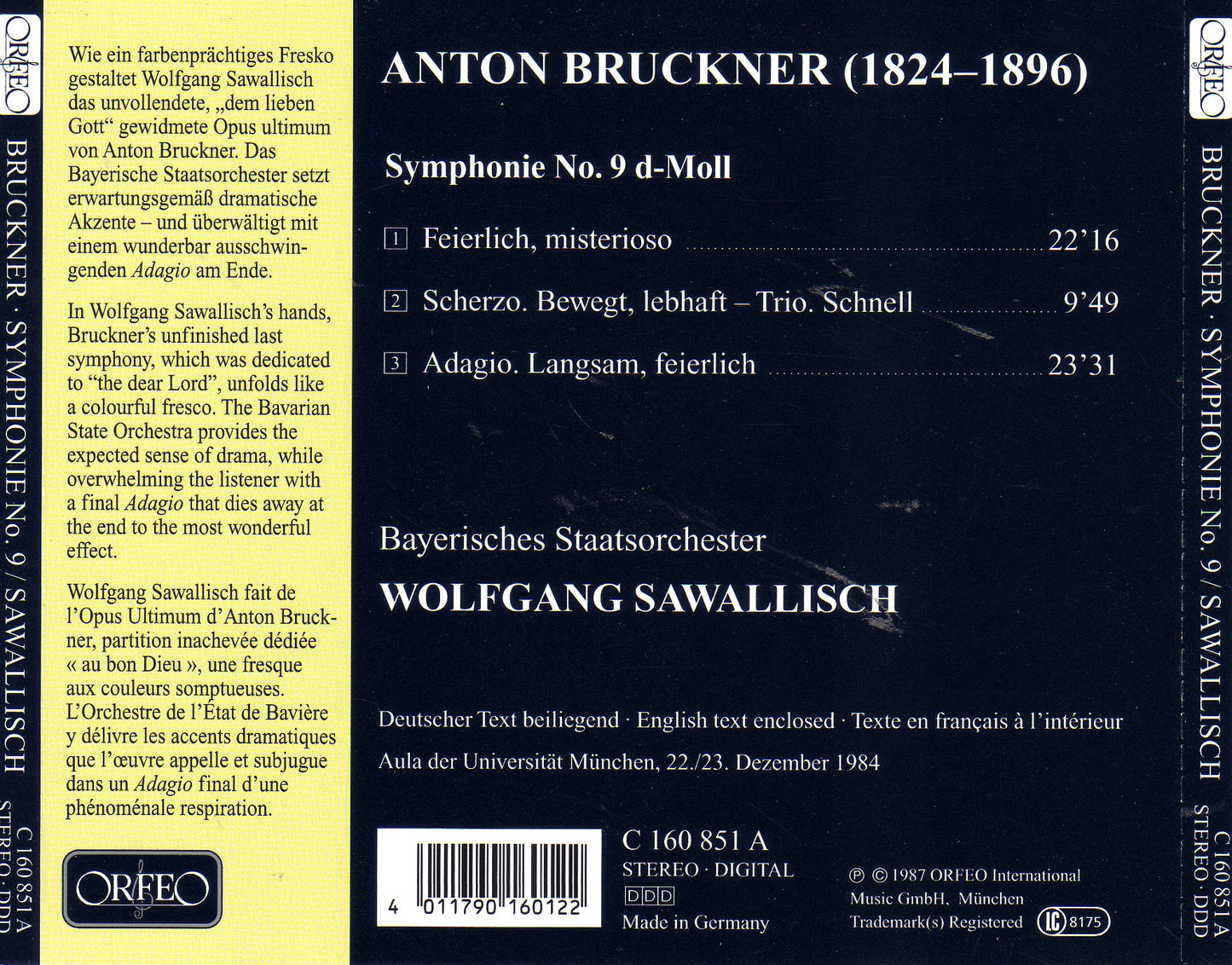 Bruckner: Symphony No. 9 in D Minor, WAB 109