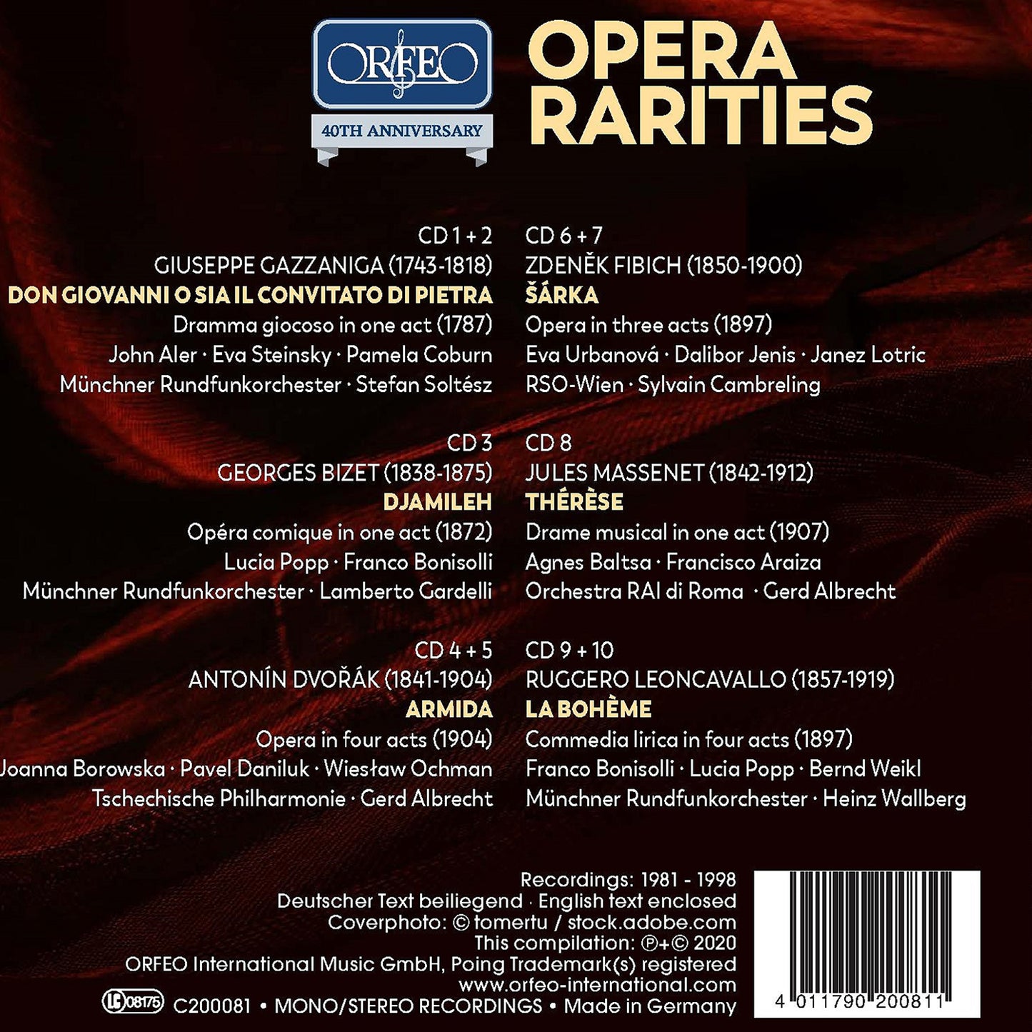 Orfeo 40Th Anniversary Edition - Opera Rarities