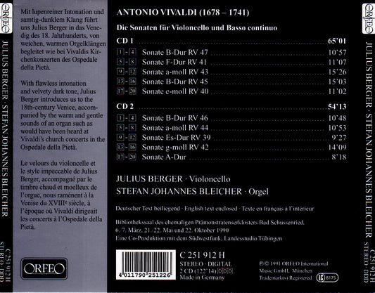 Vivaldi: Cello Sonatas