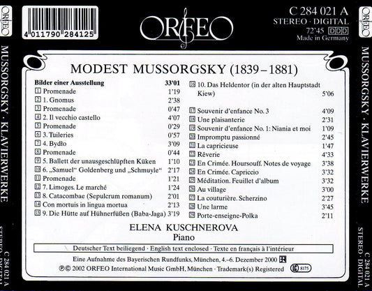 Mussorgsky: Pictures at an Exhibition & Other Piano Works