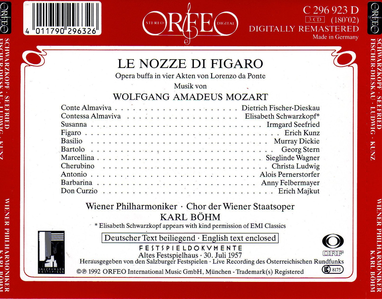Le nozze di Figaro, K. 492 (Live)