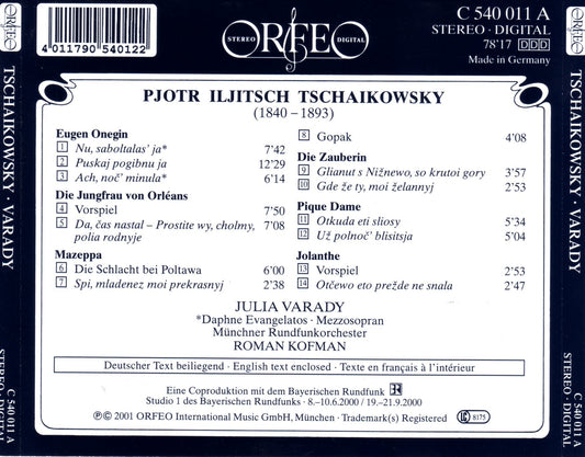 Tchaikovsky: Opera Arias