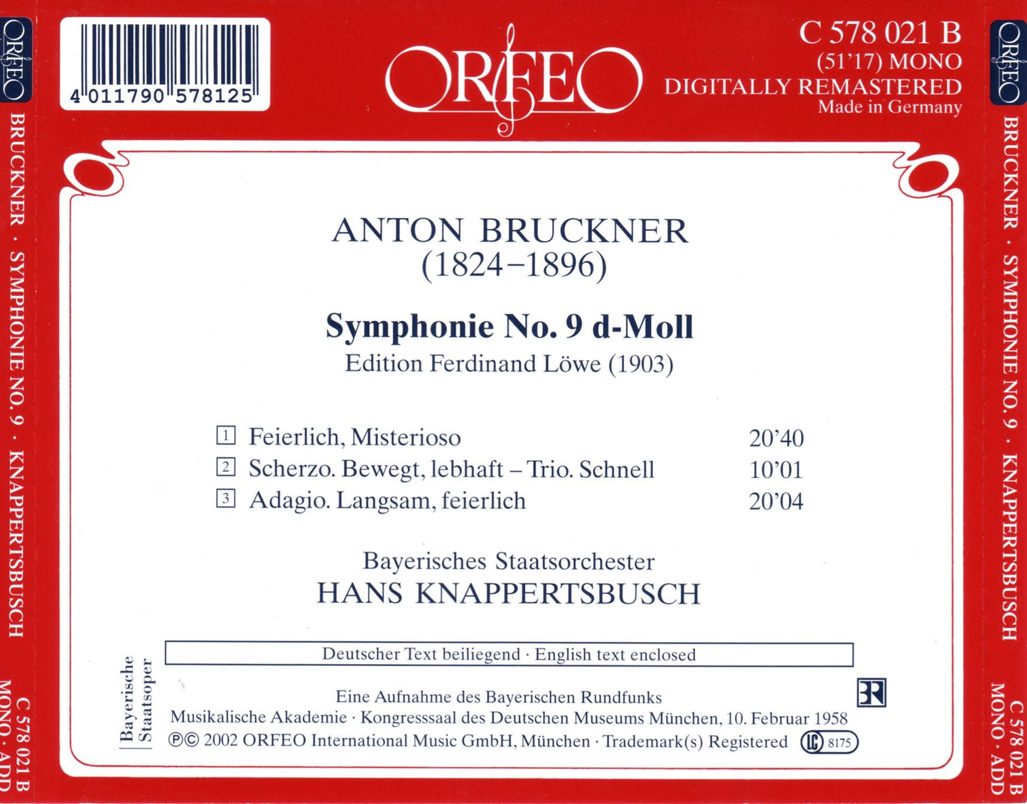 Bruckner: Symphony No. 9 in D Minor, WAB 109