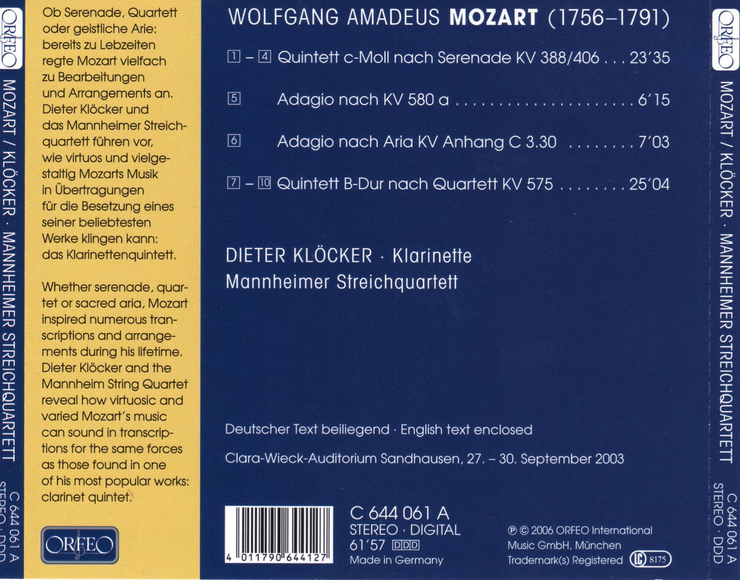 Mozart: Chamber Works