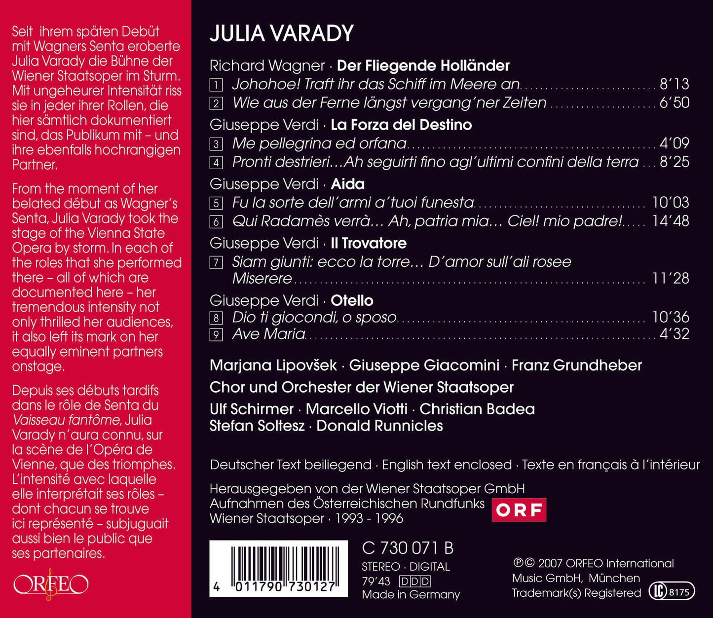 Júlia Várady (Wiener Staatsoper Live 1993-96)