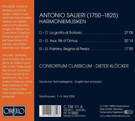 Salieri: Harmonie Musiken