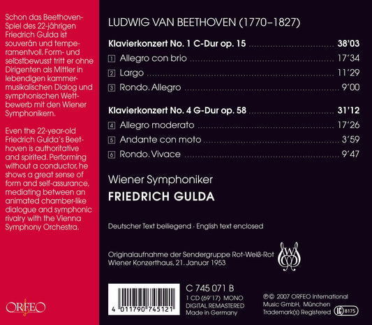 Beethoven: Piano Concertos Nos. 1 & 4