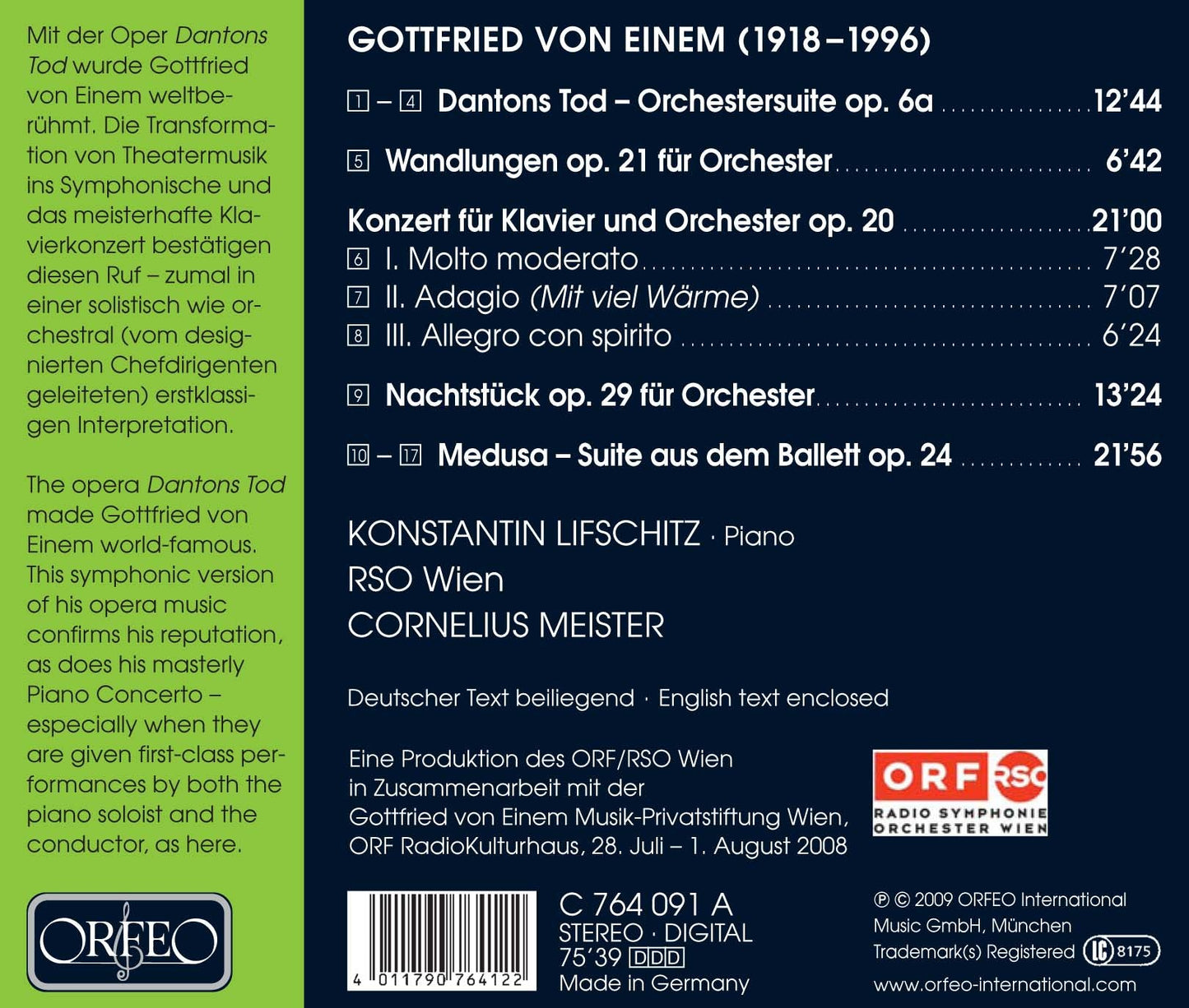 Einem: Klavierkonzert