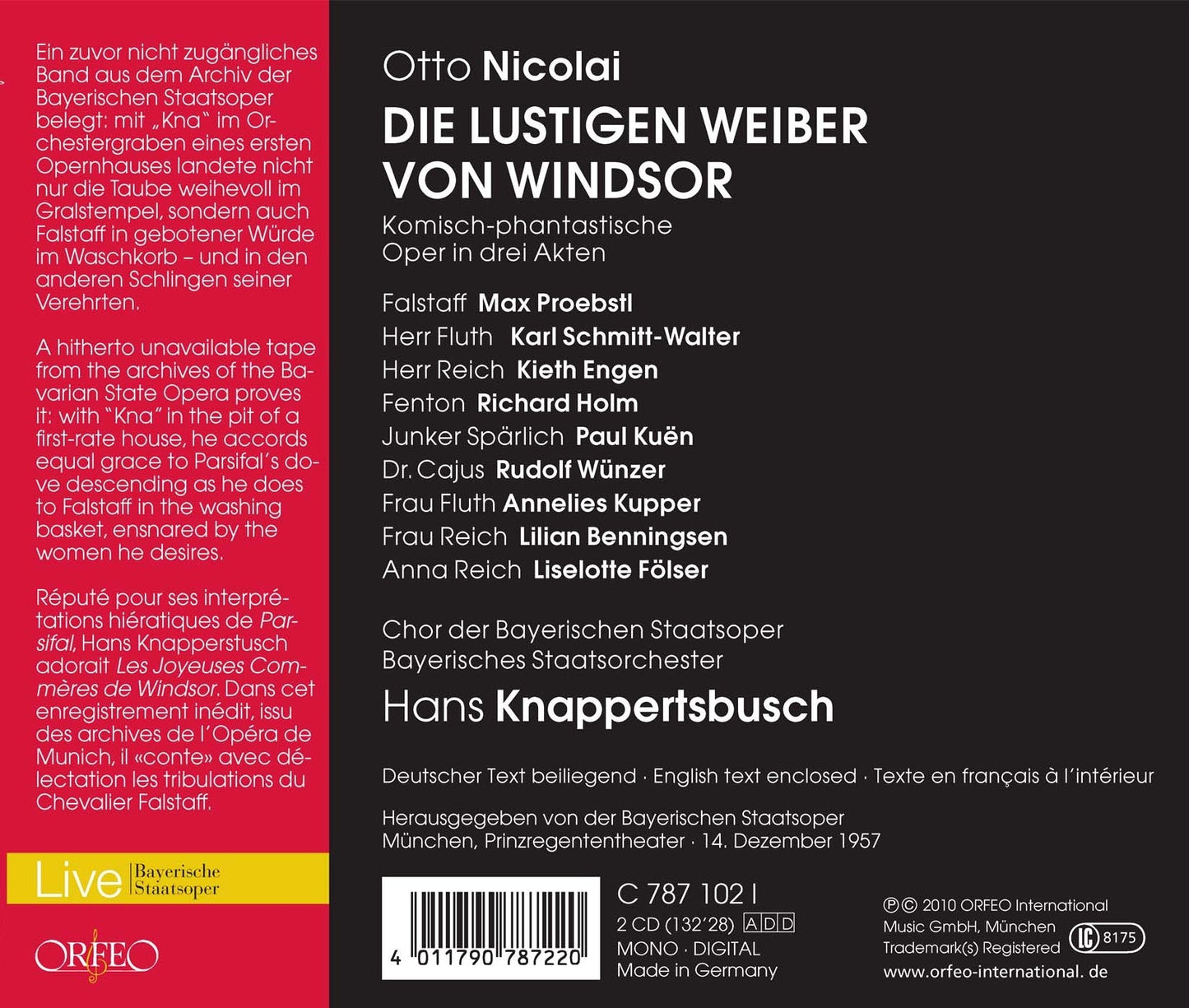 Nicolai: Die lustigen Weiber von Windsor (Bayerische Staatso