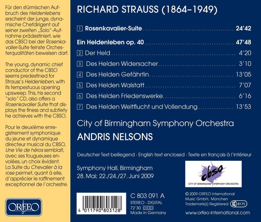 R. Strauss: Der Rosenkavalier Suite & Ein Heldenleben