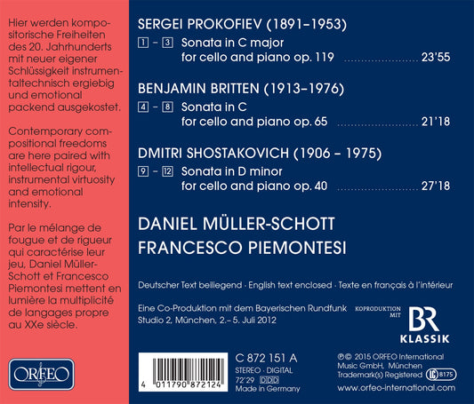 Britten, Prokofiev & Shostakovich: The Cello Sonatas