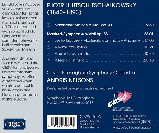 Tchaikovsky: Manfred Symphony, Op. 58 & Marche slave, Op. 31