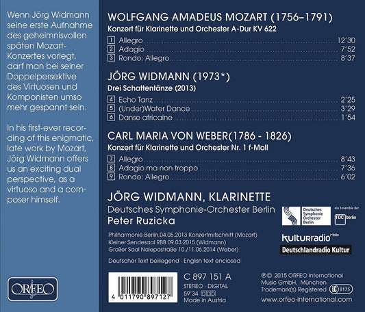 Mozart: Clarinet Concerto, K. 622 - Weber: Clarinet Concerto