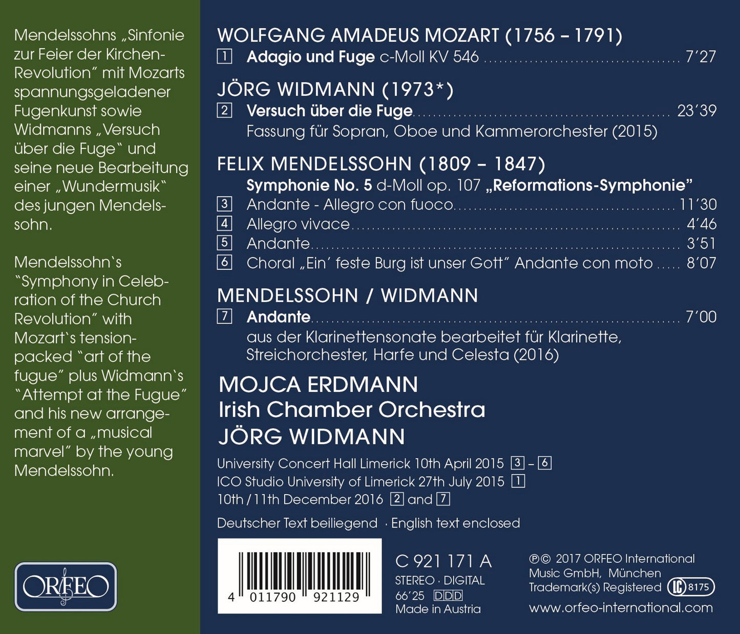 Mendelssohn: Symphony No. 5 in D Major, Op. 107, MWV N 15 "R