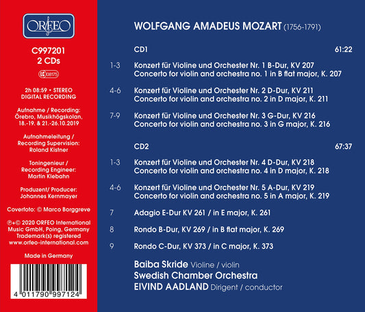 Mozart: Violin Concertos Nos. 1-5 - Adagio, K. 261 - Rondo,