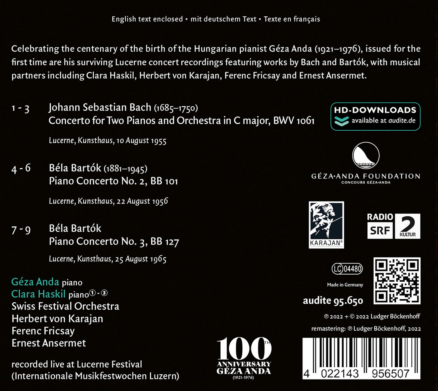 Lucerne Festival, Vol. 17 - Geza Anda & Clara Haskil
