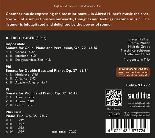 Huber: Chamber Music Othmar Muller, Niek De Groot, Eszter Haffner, Catherine Klipfel, Martin Kerschbaum, Morgenstern Trio