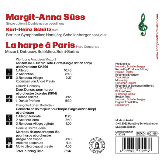 Boieldieu, Debussy, Mozart & Saint-Saens: La Harpe a Paris -