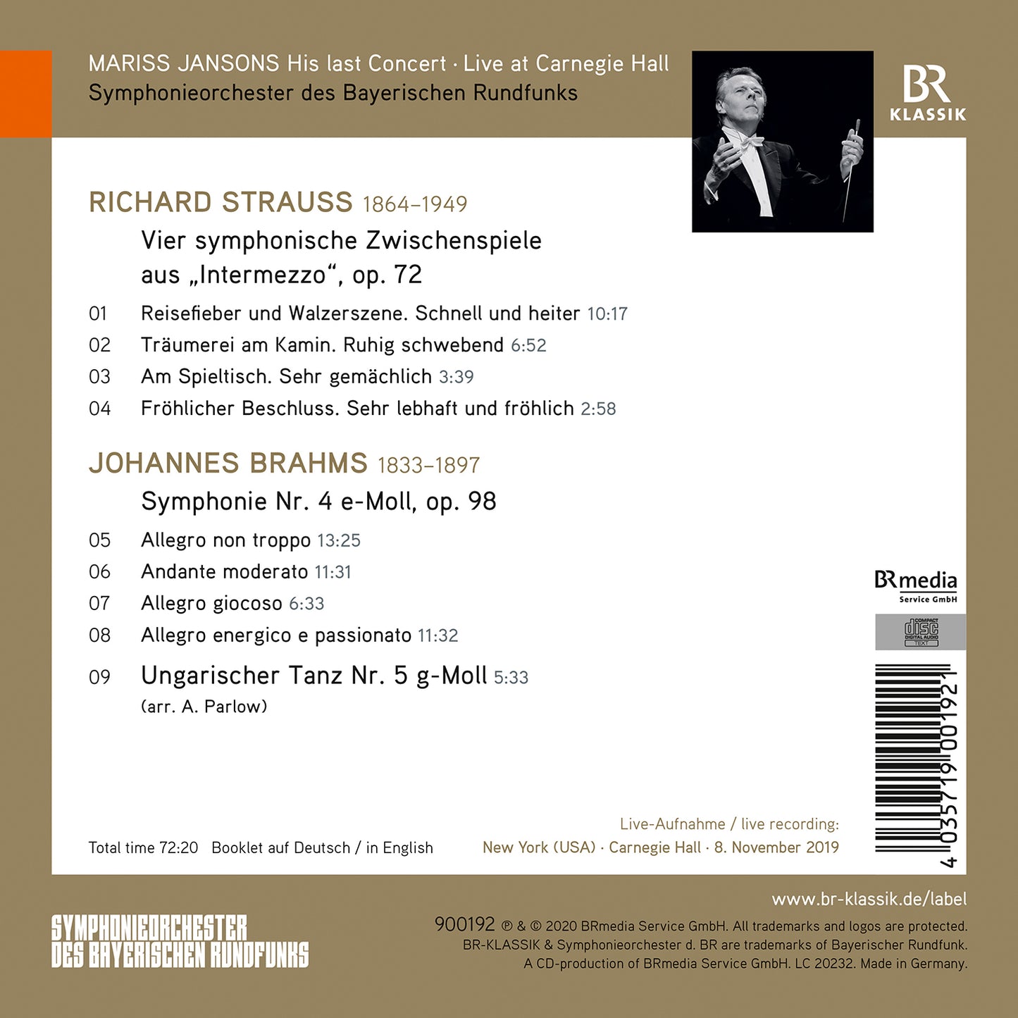 Mariss Jansons - His Last Concert Live At Carnegie Hall