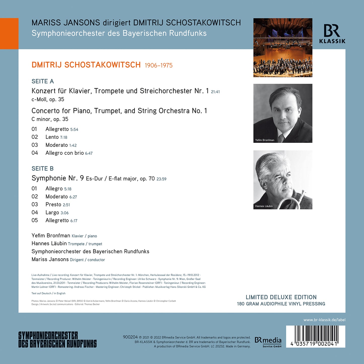 Shostakovich: Concerto For Piano, Trumpet & String Orchestra