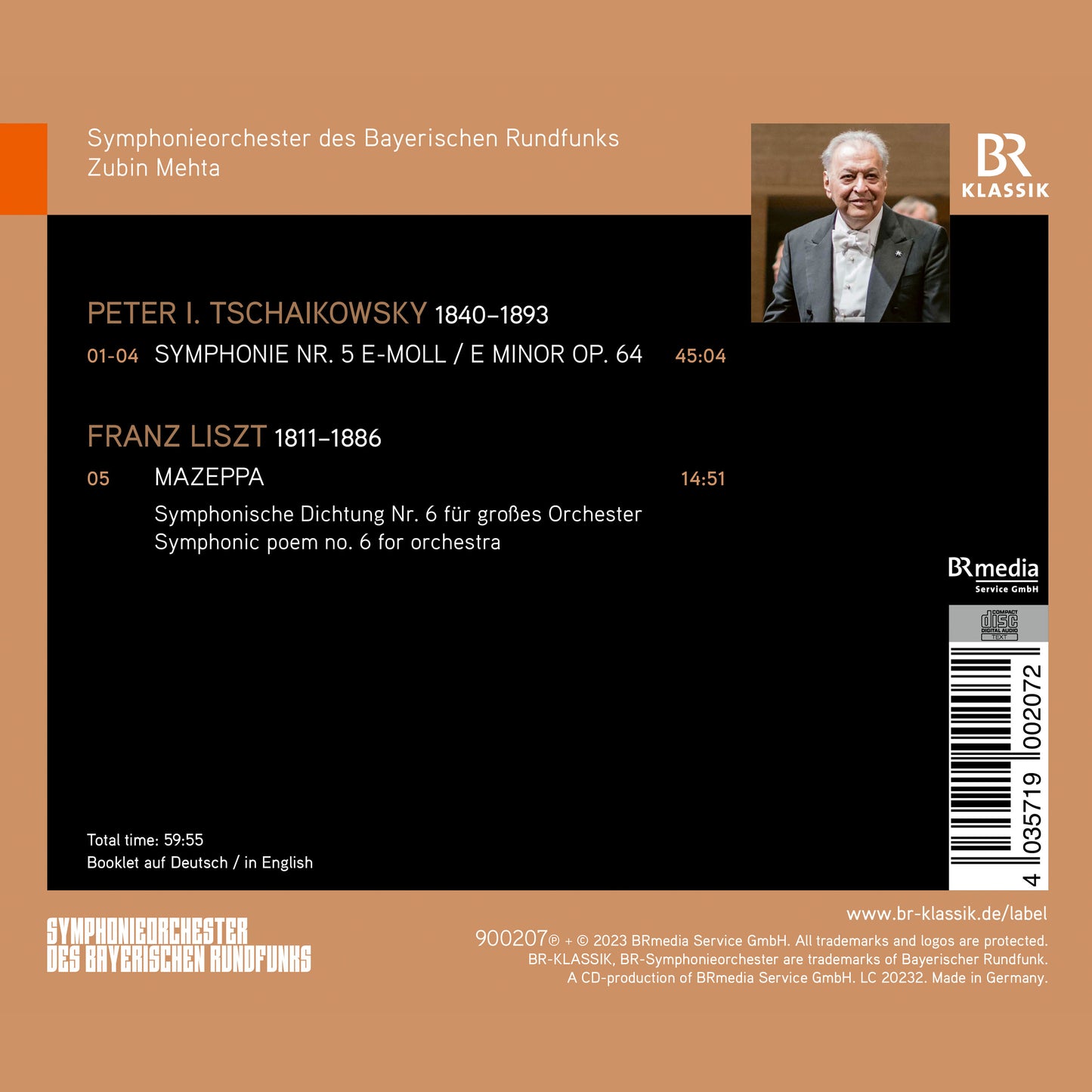 Tchaikovsky: Symphony No. 5 - Liszt: Mazeppa / Zubin Mehta