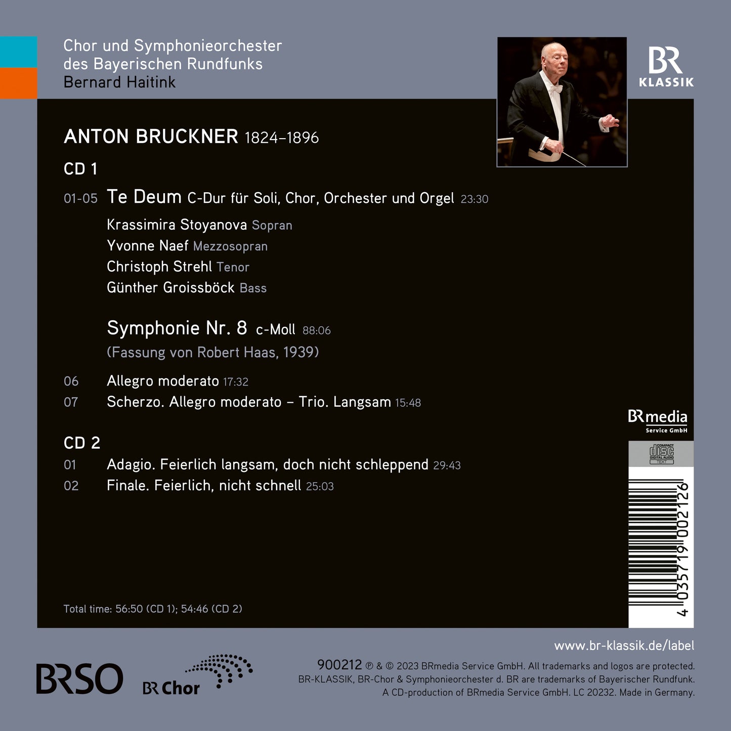 Bruckner: Symphonie No. 8; Te Deum  Symphonieorchester Des Bayerischen Rundfunks
