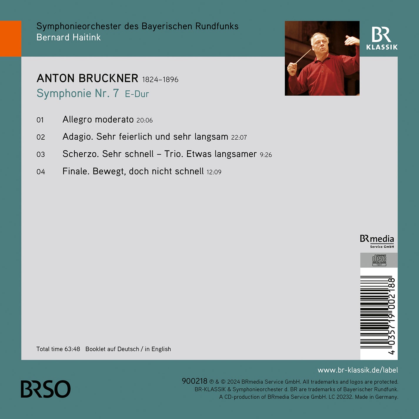Bruckner: Symphony No. 7 - Bavarian Radio Symphony Orchestra