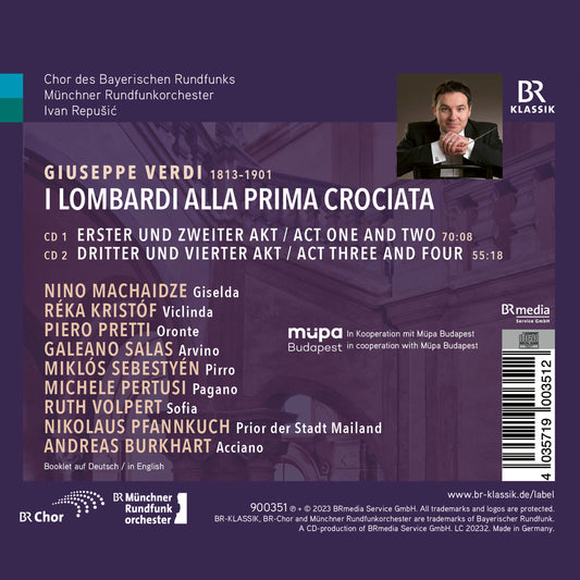 Verdi: I Lombardi Munich Radio Orchestra, Chor Des Bayerischen Rundfunks, Nino Machaidze, Reka Kristof, Piero Pretti,