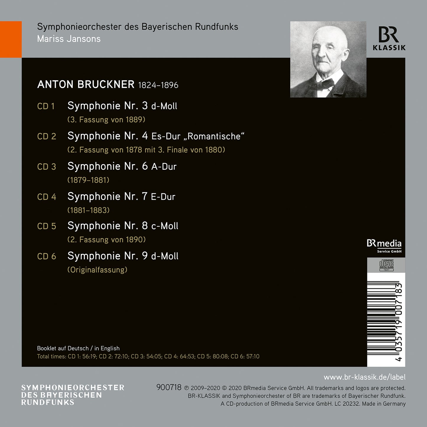 Anton Bruckner: Symphonies Nos. 3, 4, 6, 7, 8, 9  Symphonieorchester Des Bayerischen Rundfunks, Jansons