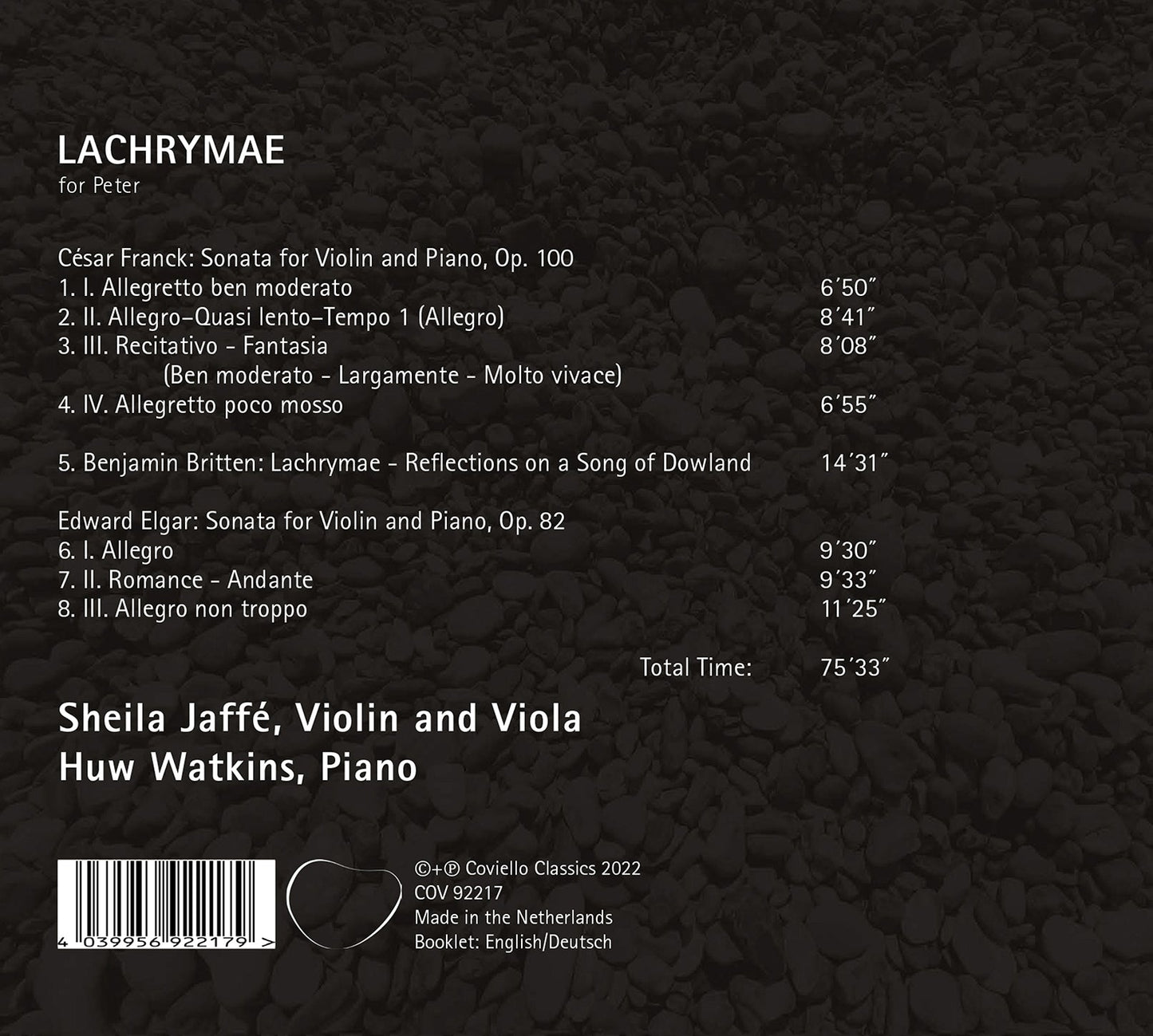 Britten, Elgar & Franck: Lachrymae